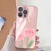 Милый Цветочный Чехол Для Телефона iPhone 17 14 15 13 11 12 16 Pro Max 17 Air 16E SE XR 7 8 Plus Закаленное Стекло Ударопрочный Бампер