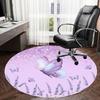 1PC Butterfly Lavender Non-Slip Floor Round carpet, Office, family, bedroom, Large Area Rug Indoor Rugs, Vibrant Colors-Z0484