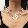 European & American Pearl Flower Short Bohemian Choker Necklace