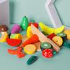Деревянная игрушка для резки продуктов Магнитный набор имитации фруктов и овощей для детей Раннее развитие Фрукты
