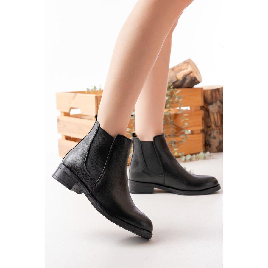 Женские повседневные ботильоны из натуральной кожи на резиновой подошве