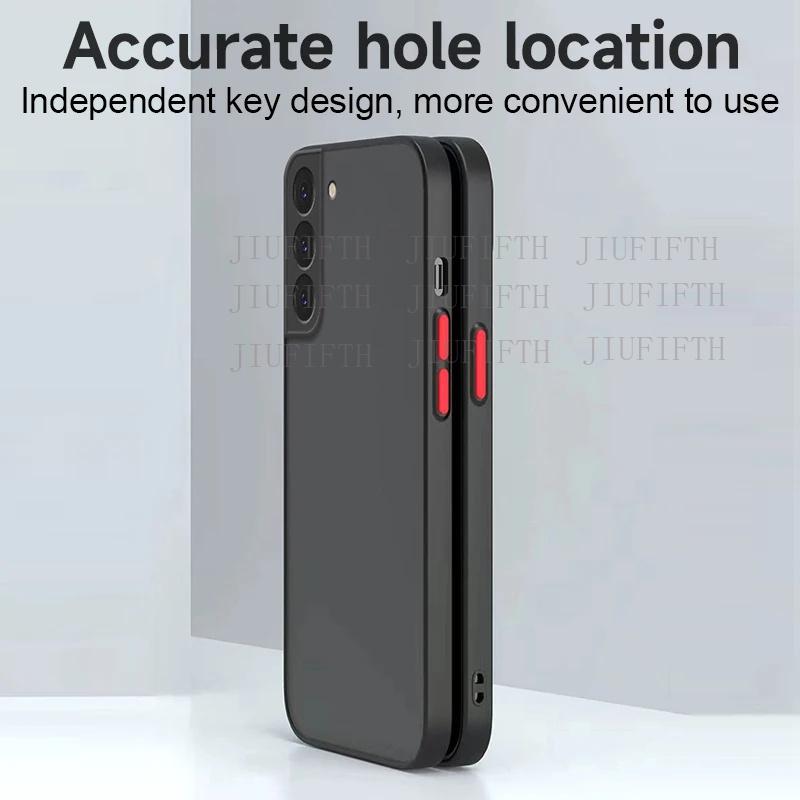 Matte Clear Silicone Cover For Samsung Galaxy S25 S24 Ultra Utr S23 Plus Pls + S 22 21 20 Fe 5G Shockproof Armor Hard Case