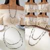 Feminine Long Chain Floral Necklace For Women With Vintage Finish Summer Style