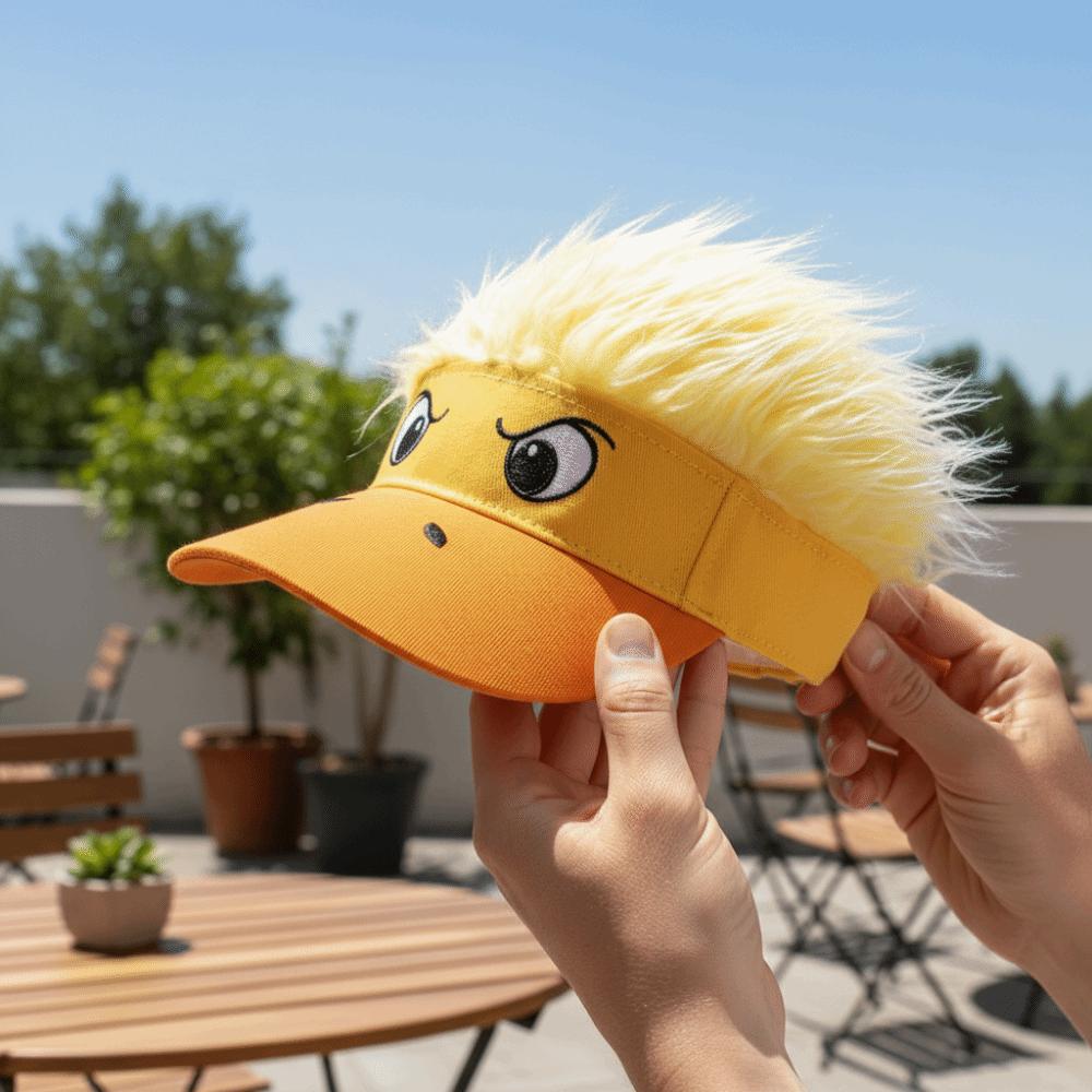 Breathable Embroidered Baseball Cap Soft Top Duck Tongue Cap Duckling Decorated Wig Cap Party Gift