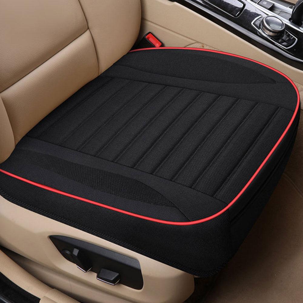 Flax Car Seat Cover Four Seasons Front Linen Fabric Cushion Breathable Protector Mat Pad Auto Accessories Universal Size Cover