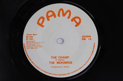 7-дюймовая пластинка MOHAWKS The Champ Landscape PM1 PAMA RECORDS 1986 UK SoulFunk Б/у