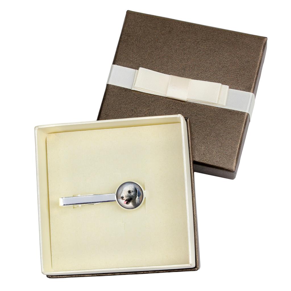 Bedlington Terrier, Rothbury Terrier, Rodbery Terrier - tie clip in a box, stylish tie, personalized jewelry from the Art-Dog brand