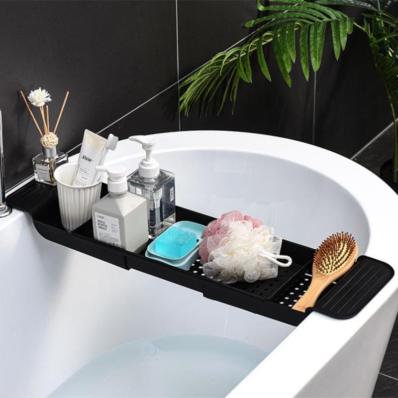 Полка для ванны выдвижная поднос для ванны для ванной полка для душа пластиковая полка для ванны полка для хранения полотенец и книг аксессуары