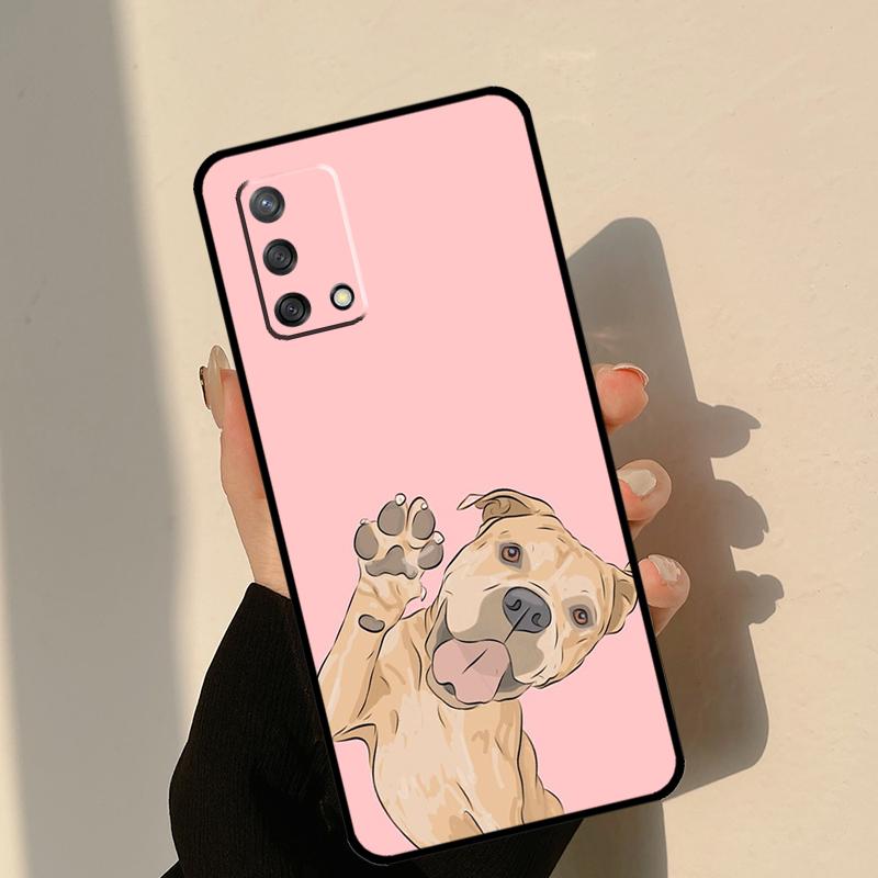 Чехол для собаки Питбуль для Oppo A40 A60 A80 A18 A78 A98 A58 A38 A54 A74 A94 A96 A76 A16 A15 A17 A57 A5 A6 Pro