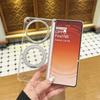 Чехол для Oppo Find N6 Жесткий ПК Прозрачная средняя петля Вращающееся кольцо-подставка Магнитная защитная задняя крышка для корпуса Find N6