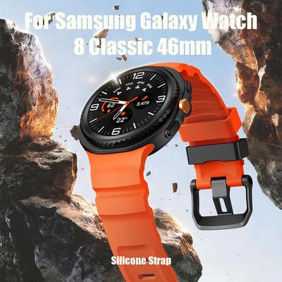 Спортивный силиконовый ремешок для часов Samsung Galaxy Watch 8 Classic 46 мм / Galaxy Watch 8 Classic 44 мм 40 мм Замена ремешка для часов