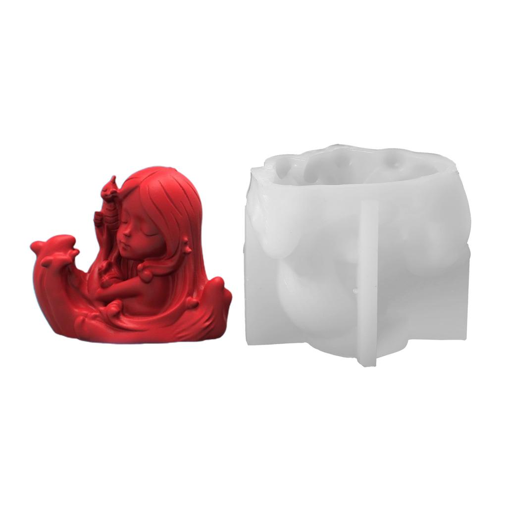 3D Ocean Girl Candle силиконовая форма для изготовления свечей, ароматерапевтическая свеча смоляная форма украшения эпоксидная смола литейная форма