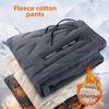 Men's Winter Waterproof Thickened Lambskin Sweatpants - Warm Plush, Cold-Proof, Casual Cotton Pants, Large Size Fashion.