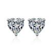D Color 2ct Moissanite Lab Diamond Heart Stud Earring For Women 925 Sterling Silver Wedding Engagement Ear Studs Jewelry