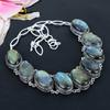 Labradorite Gemstone Handmade 925 Sterling Silver Jewelry Necklace 18" KG-1630