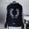 8310 CHROME HEARTS 2025 New Spring and Autumn Plus-size Thin Style Classic Style Logo Zipper Hooded Sweatshirt for Couples
