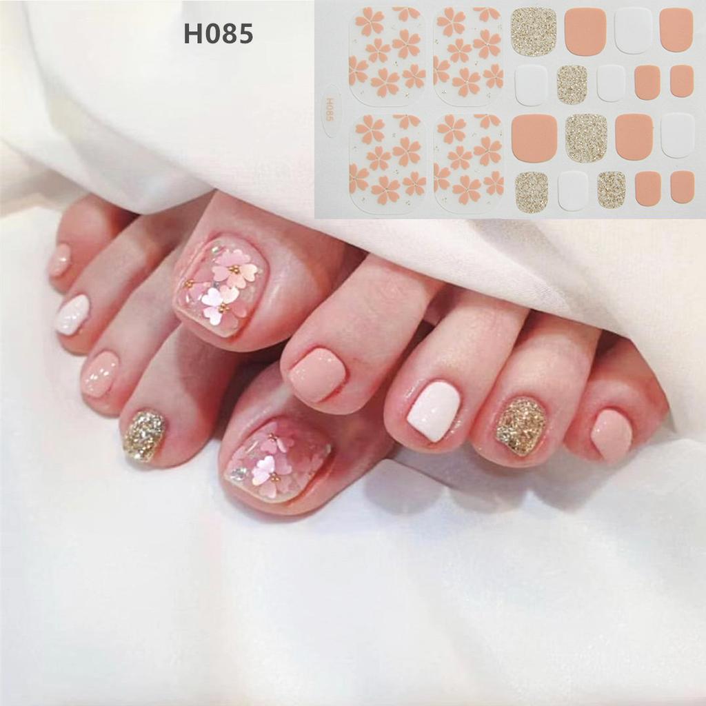 Summer New Toenail Film Nail Art Foot Paste Process Crystal Nail Oil Film Toenail Discount Goods