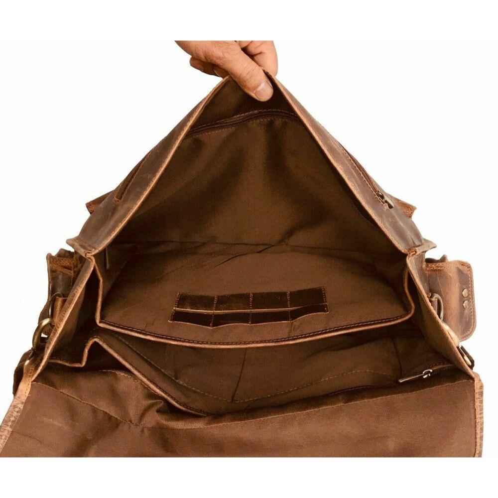 18-дюймовый новый портфель из кожи буйвола, сумка через плечо для ноутбука, сумка из натуральной кожи