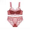Женский сексуальный кружевной хлопковый комплект нижнего белья для большой груди с поддержкой против провисания