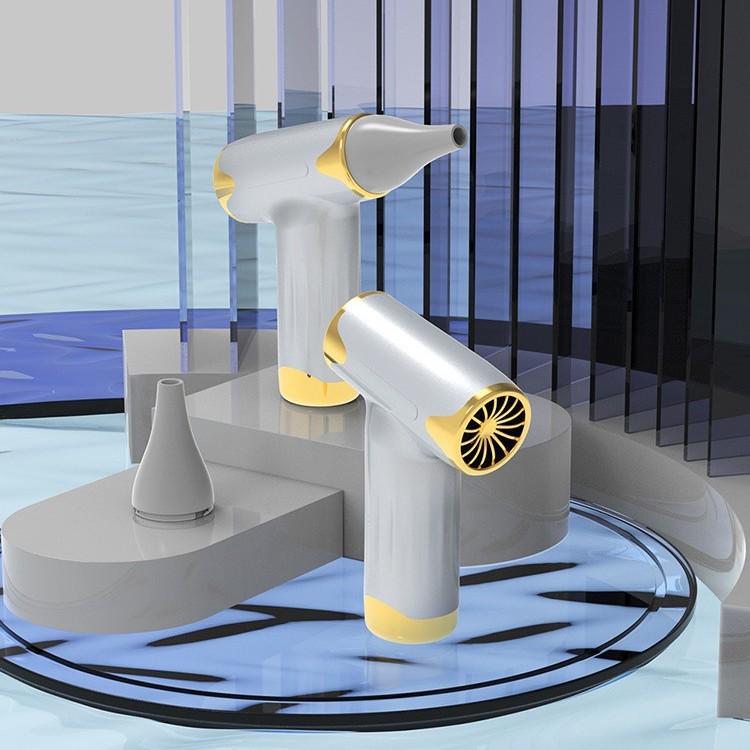 Compact Turbo Hair Dryer & Blade-less Mini Fan Charger