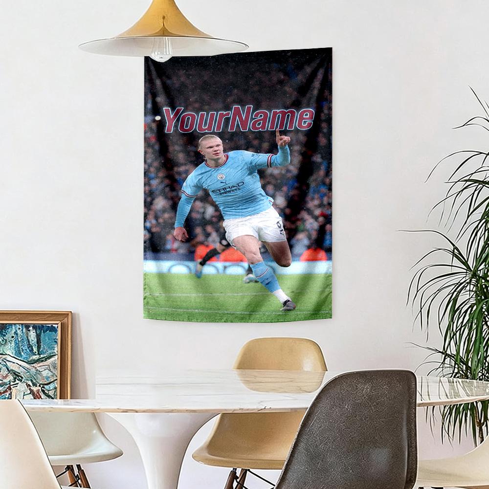 Haaland Custom Your Name Wall Decor Tapestry Art For Pet Memorial Birthdaywedding Party Backdrop Family Gift