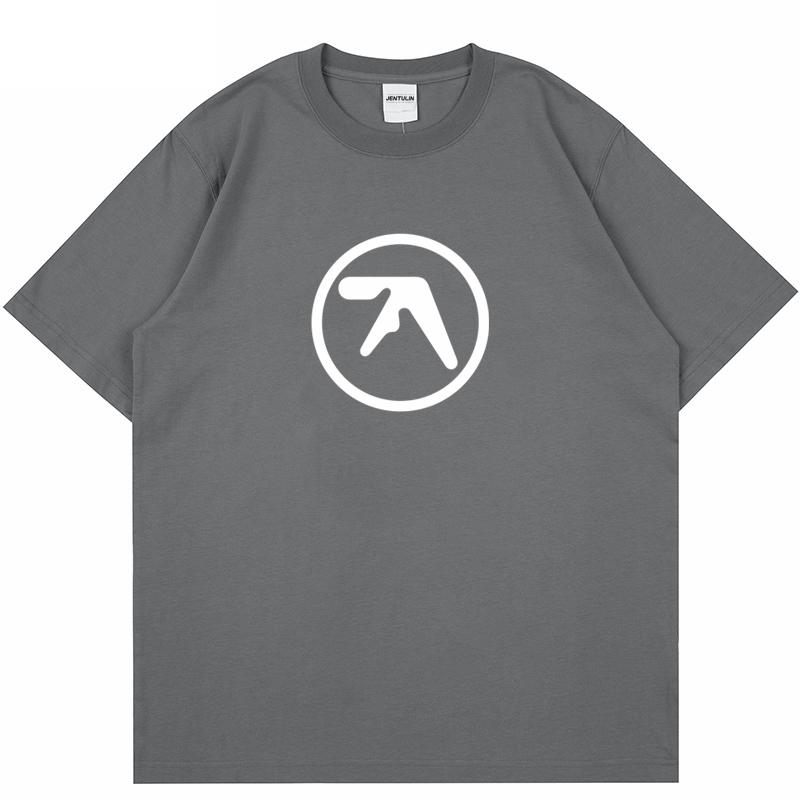 Punk Aphex Twin Print T-Shirt Oversize Hip Hop Streetwear Harajuku T Shirt Goth Summer Top Short Sleeve Cotton Clothes