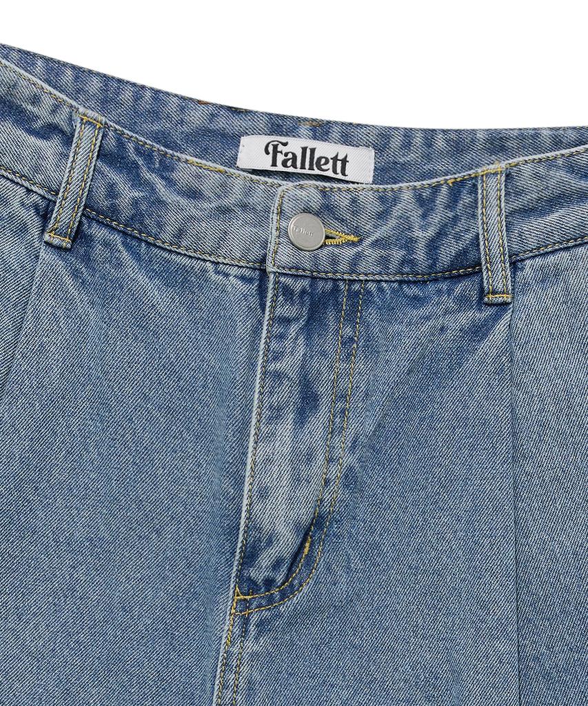 FALLETT Джинсовые шорты-бермуды Синие