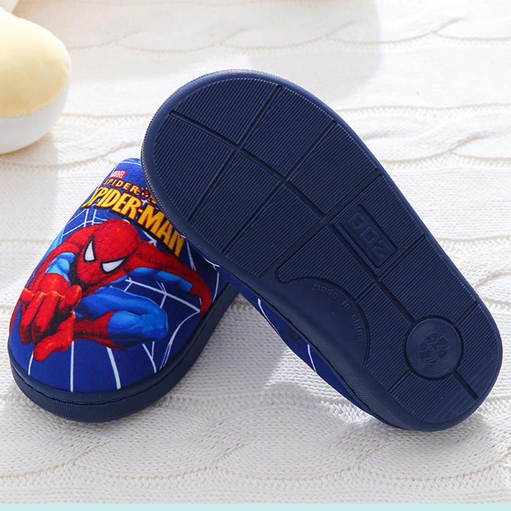 Детские хлопковые тапочки, средние и большие, зимние, мультяшные, не очень теплые, для дома, без задника, хлопковые тапочки