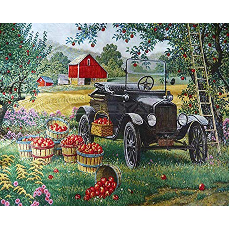 5D Diy Diamond Painting Tractor Rhinestone Art Diamond Embroidery Car Landscape Cross Stitch Full Drill Home Decor Gif
