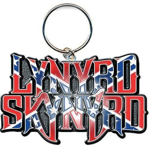 Lynyrd Skynyrd Эмалевой брелок с логотипом флага