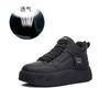 Leather Little White Shoes Women's 2025 Spring Platform Bread Shoes Casual Versatile High-top Women's Shoes Fashion Heightening Board Shoes Women