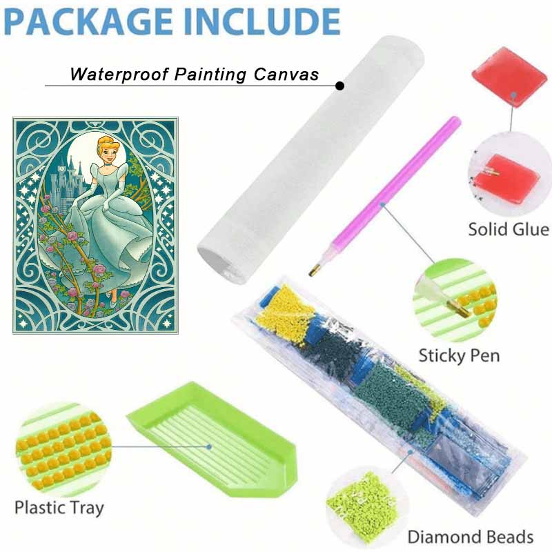 Disney Diamond Painting 5D Handmade DIY Cinderella Diamond Stickers Home Room Decorations Gifts for Her