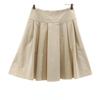 FOXEY NEW YORK Made In Japan Midi Length Pleated Skirt 40 Beige Women Used