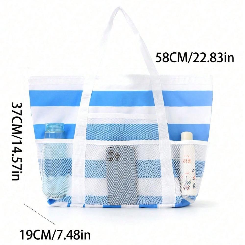 Пляжная сумка большой вместимости, сетка для игрушек, сумка для плавания, многофункциональная дорожная наплечная пляжная сумка, сумка для хранения купальника