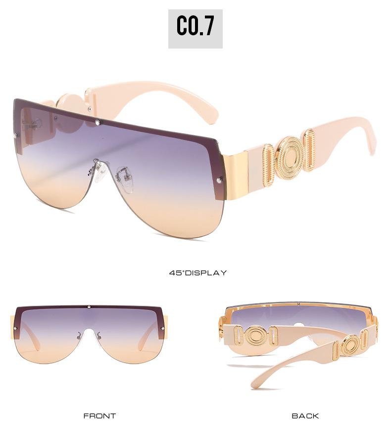 Трендовые европейские и американские солнцезащитные очки-моноблок с большой оправой 2021