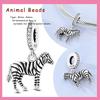 Тигр Животное Шарм Медь Оригинальный Блеск Циркон Лев Дракон Зебра Носорог Шарм Подходит Браслет Сделай Сам Ювелирные Изделия Подарок на День Рождения