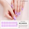 New Solid Color Simple Semi-cured Nail Stickers 20 Finger Gel Nail Stickers