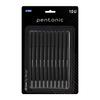 Шариковая ручка Pentonic 0,7 мм, черная, блистер 1 x 10 шт. | Плавное письмо для офиса, школы и дома