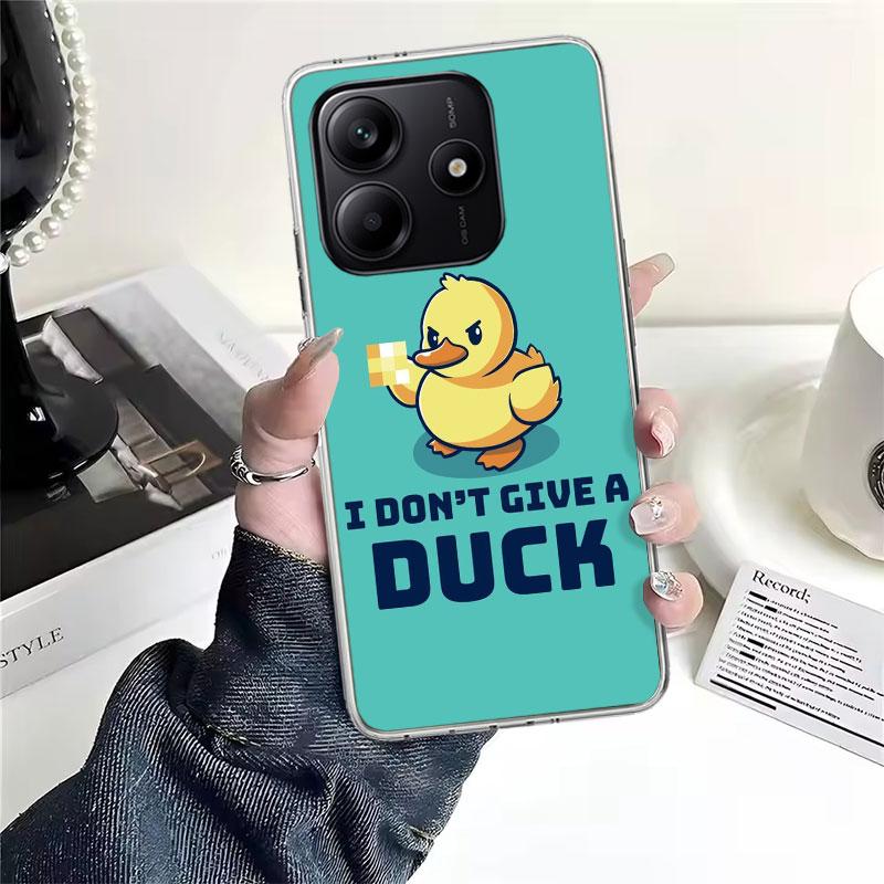 Забавный Милый Желтый Утенок Мягкий Чехол Для Телефона Для Xiaomi Redmi Note 15 14 14S 13 12 Pro Plus 12S 11 11S 11E 10 10S 11T 5G Fundas Co