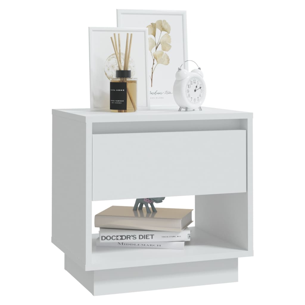 Nightstand White 45 x 34 x 44 cm Engineered Wood