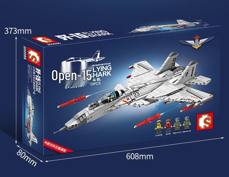J-15 Fighter Jet Model Building Blocks Toy for Kids