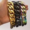 32 мм широкий титановый стальной мужской толстый браслет Bully нержавеющая сталь ювелирные изделия для рук