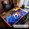 Soccer Theme Custom Mouse Pad Personalized With Name Text Customized Desk Mat For Office Home Decor
