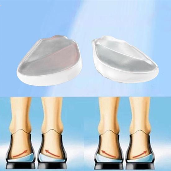 Silicone Gel Clear Insoles Legs Correction Heel Cushion Adults Kids Foot Pads