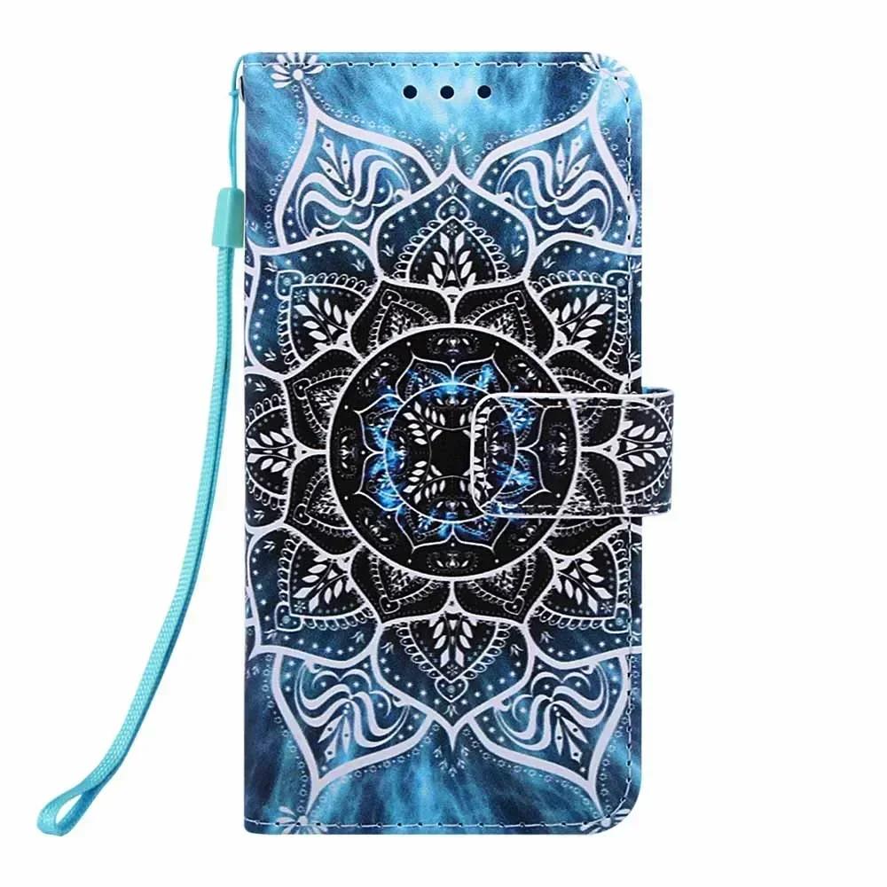 Милый painted кожаный чехол-книжка на For Samsung Galaxy M13 M12 A12 A13 A22 A22S A32 A52 A52S A72 A73 Кошелек Подставка Обложка-книга Ремешок