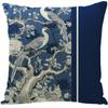 4Pcs Retro Plant Printed Pillowcase, Blue And White Natural Style, Rural Style, Living Room Home Decoration