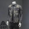 Мужская 2023 Marvel Venom Slim Ripped Denim Motorcycle Jacket - Ретро Европейский и Американский Стиль