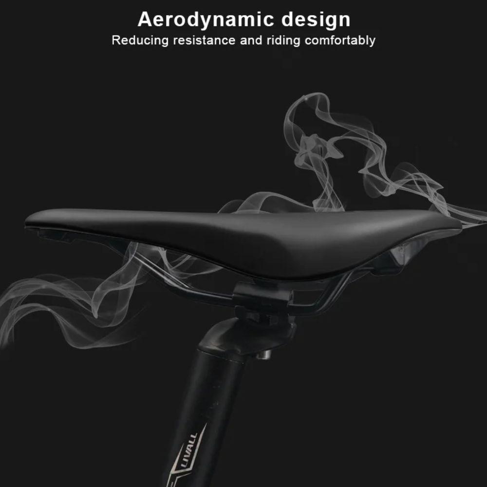 Ergonomic Groove Bike Saddle PU Leather Bike Cushion Durable Cycle Saddle Mountain Bike