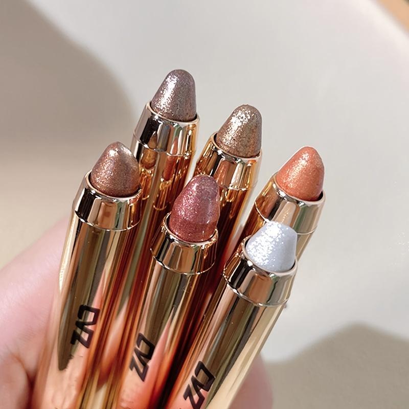 Блестящая ручка-карандаш для теней для век Перламутровый макияж глаз Лежащий шелкопряд Ленивый чай Коричневый цвет не размазывает тени для век цвета земли Блестящий ремонт