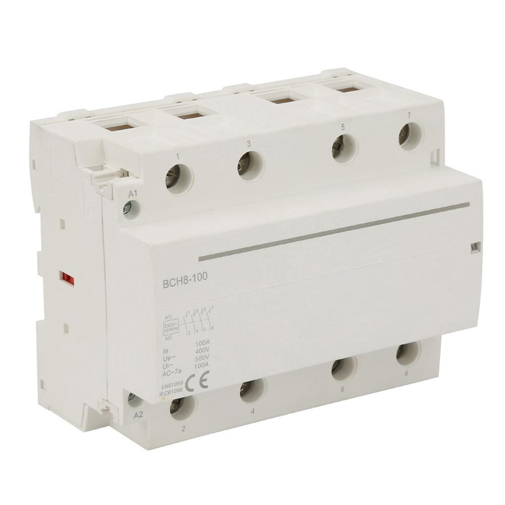 4P 4NC 100A 50 60HZ Household DIN Rail AC Contactor Low Power Consumption (AC230V)